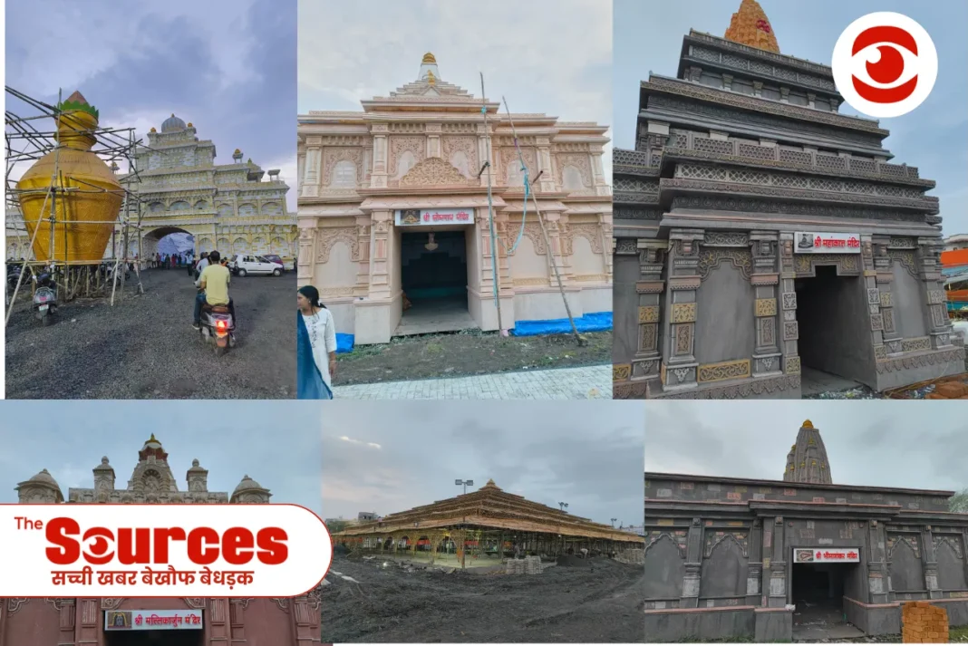 इंदौर में तैयार हो रहा विश्व का सबसे बड़ा नवदुर्गा पांडाल,12 ज्योतिर्लिंगों की झलक एक ही स्थान पर