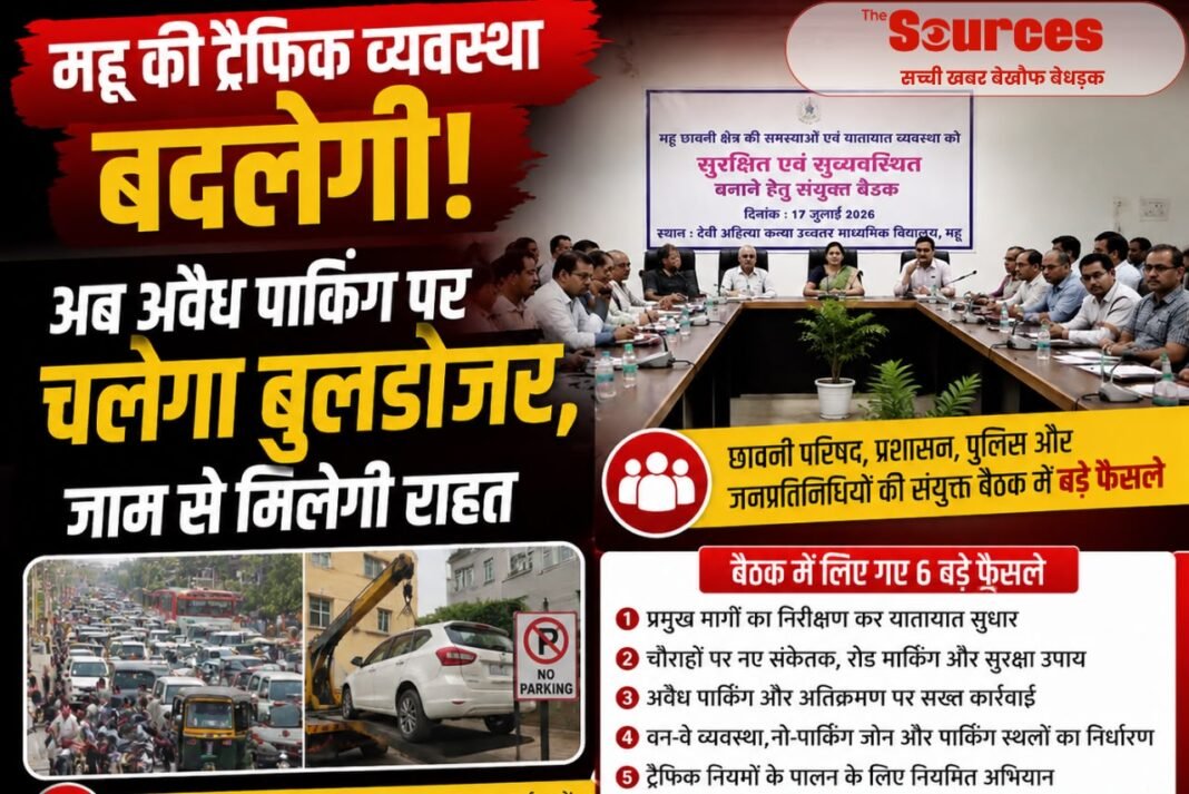 महू की ट्रैफिक व्यवस्था बदलेगी! अब अवैध पार्किंग पर चलेगा बुलडोजर,जाम से मिलेगी राहत