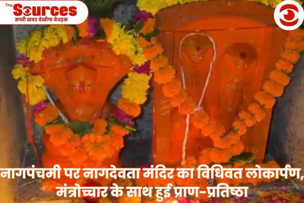 नागपंचमी पर नागदेवता मंदिर का विधिवत लोकार्पण, मंत्रोच्चार के साथ हुई प्राण-प्रतिष्ठा